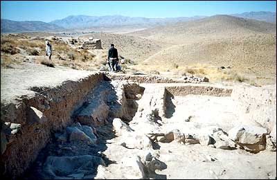 Section of the Tall-e Takht fortress