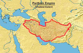 Map of Parthia at its Greatest Extent