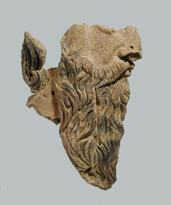 Fragment of bearded head identified as the portrait of Mithdadates I